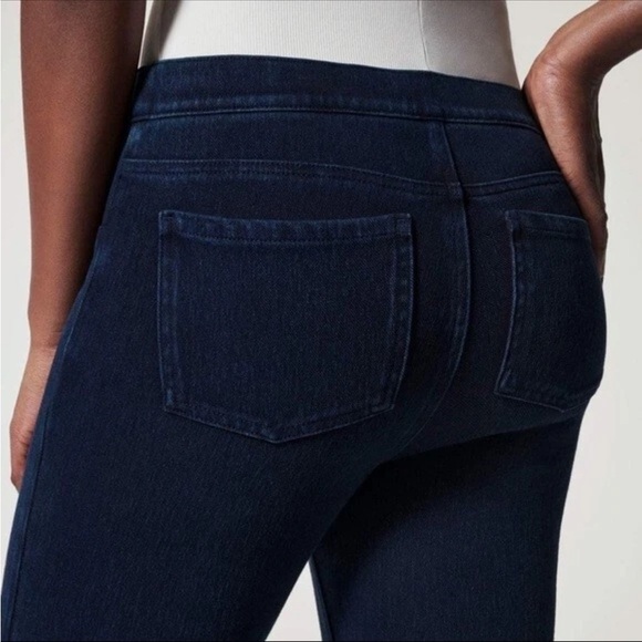 Spanx Jean-ish Ankle Leggings In Dark Wash Size L - Picture 3 of 7